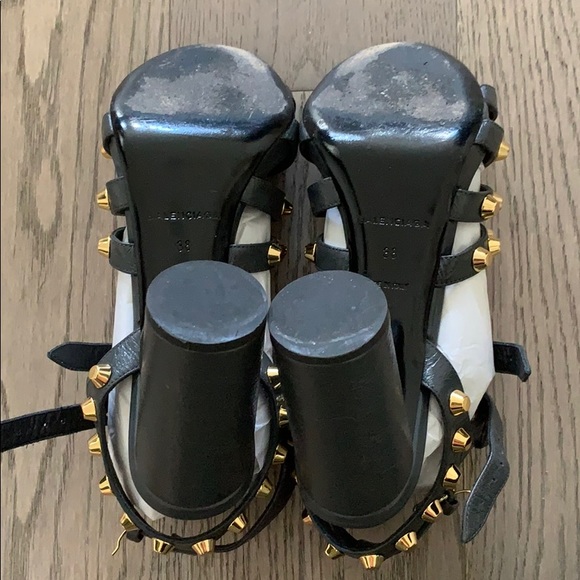 ❌SOLD❌ Balenciaga Giant Gold Studded Arena Heels - Picture 6 of 8